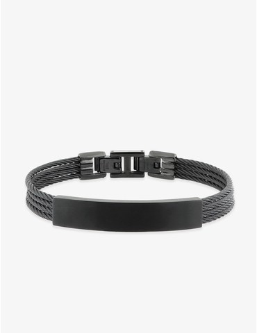 Bracelet acier CARGO 4 cables et motif central