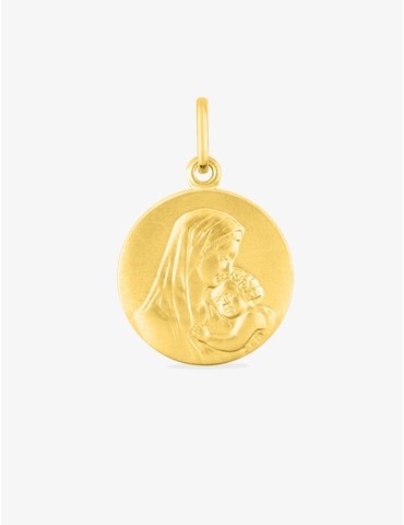 Médaille Vierge à l'enfant en or jaune 375 ‰