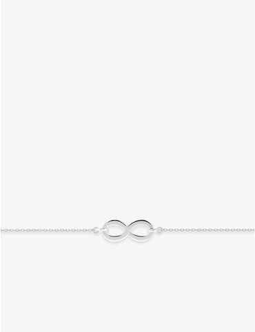 Bracelet infini or blanc 375 ‰