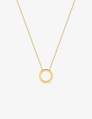 Collier motif anneau or jaune 375 ‰