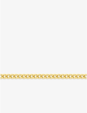 Chaîne Gourmette diamantée en or jaune 375 ‰