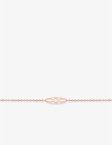Bracelet Mélodie Or rose 375‰ et laque ivoire