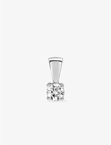 Pendentif or blanc 750 ‰ et diamant 0,14 ct