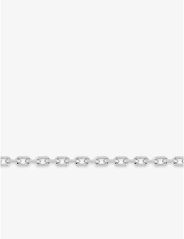 Collier chaîne forçat diamanté or blanc 750‰ 1,65 mm