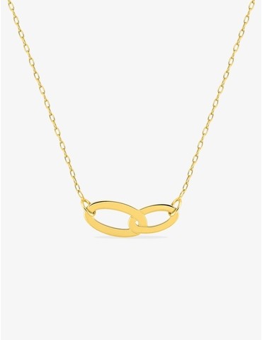 Collier double ovale or jaune 375‰