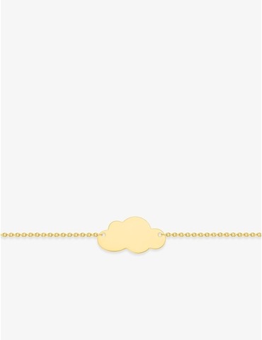 Gourmette bébé nuage or jaune 750‰