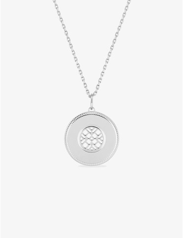 Collier cercle motifs géométriques argent 925‰ rhodié