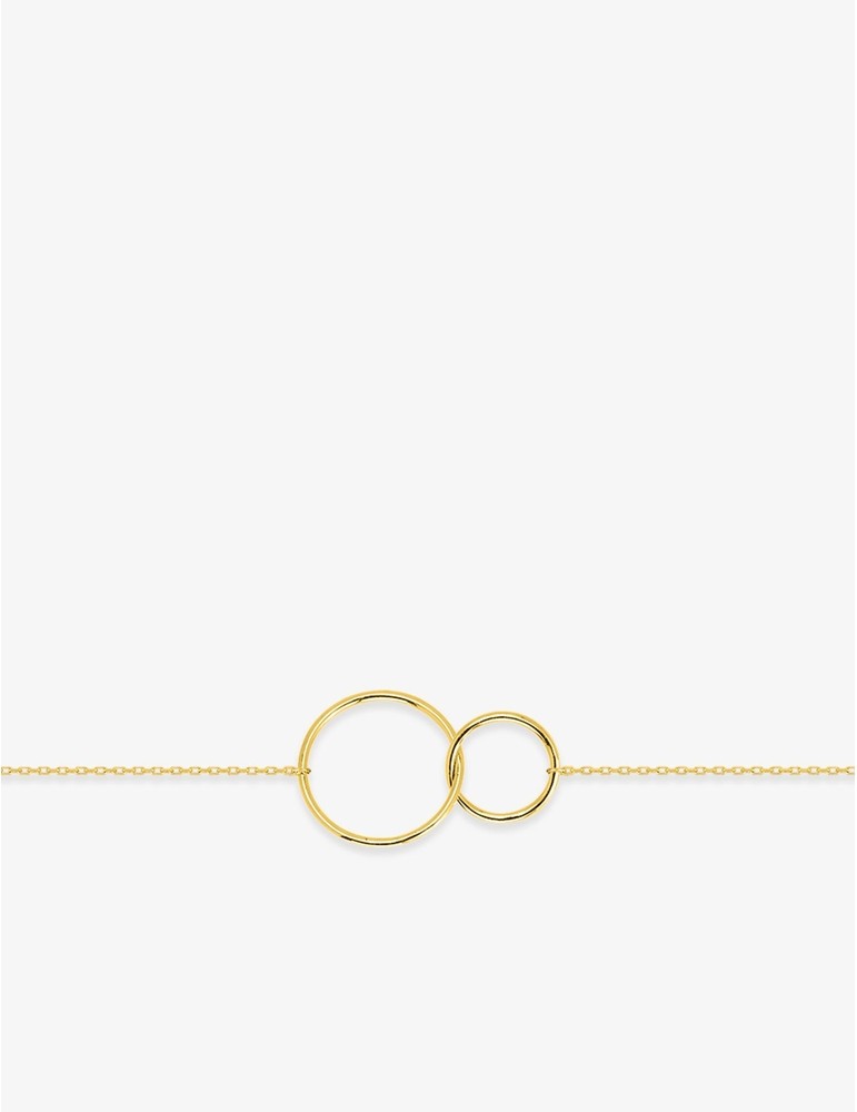 bracelet double cercle or jaune 375 ‰